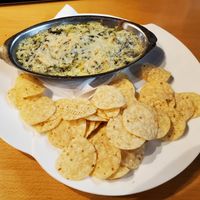 Vegan spinach artichoke dip Yum! at Paliottis Westside in Maple Ridge