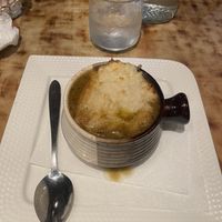 Vegan French onion soup  at Paliottis Westside in Maple Ridge