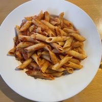 Gluten free pasta, with tomato sauce. Had to modify because of my gluten allergy but love how accommodating and thoughtful the staff is.   at Paliottis Westside in Maple Ridge