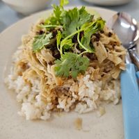 Chicken Rice from Fat Boy Vegetarian stall. at Restoran Greenhouse Garden 蔬境缘 in Johor Bahru