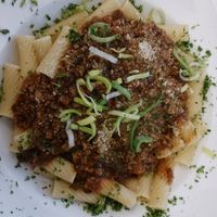 The vegan rigatoni bolognese at Mercado in Fulda