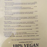 Menu October 2021 at Sluggo's North Vegetarian Cafe in Chattanooga