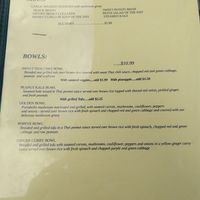 Menu October 2021 at Sluggo's North Vegetarian Cafe in Chattanooga
