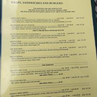 Menu October 2021 at Sluggo's North Vegetarian Cafe in Chattanooga