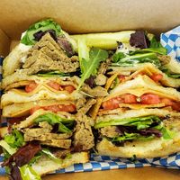 Club sandwich at Sluggo's North Vegetarian Cafe in Chattanooga