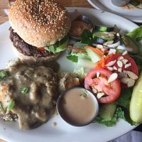 Mushroom and walnut burger  at Sluggo's North Vegetarian Cafe in Chattanooga