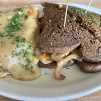 Rueben and mashed potatoes   at Sluggo's North Vegetarian Cafe in Chattanooga