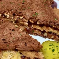 Little Steppenwolf (aka Reuben) with house-made seitan  at Sluggo's North Vegetarian Cafe in Chattanooga