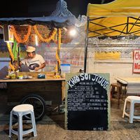 Seating area to the right   at Khao Soi Jitlut in Pai