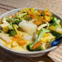 Vegan khao soi (80 THB)  at Khao Soi Jitlut in Pai