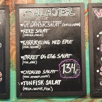 Vegan salad at the top at Spiseriet Kafé in Tromsoe