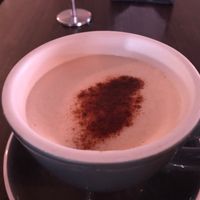 Chai almond milk latte at Emissary in Washington