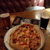 Vegan club pizza at The Head of Steam in Liverpool