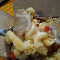 Philly Mac and cheese with homemade seitan at PMA Foods in Syracuse