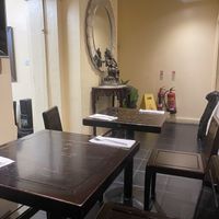 The dining area - quite crampy    at Su Vegan Buffet in West London