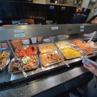 Hot buffet options  at Su Vegan Buffet in West London