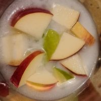 Apple with tapioca pudding with coconut milk at Su Vegan Buffet in West London