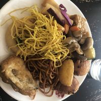 My first plate!  at Su Vegan Buffet in West London