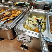 Mixed vegetables at Su Vegan Buffet in West London