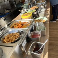 Hot buffet  at Su Vegan Buffet in West London