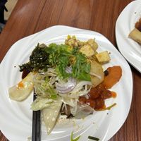 All vegan cheese buffet  at Su Vegan Buffet in West London