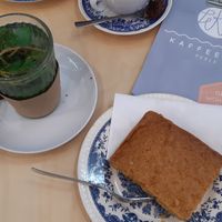 Carrot brownie and fresh mint tea  at Perle Kaffeebar in Mannheim