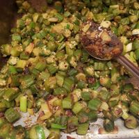 Okra at Nepal Cuisine in Boulder