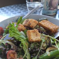 Teriyaki Tofu saald at Bizzy Beans Cafe in Cremorne