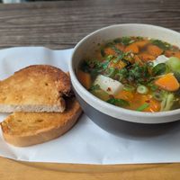 The chef is so accommodating here. The soup of the day wasn't vegan but he made this specifically for me upon my request. It's great. at Bizzy Beans Cafe in Cremorne