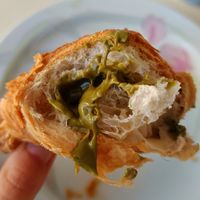 Brioche con ripieno al pistacchio. at Zia Esterina in Garbagnate Milanese