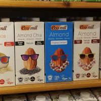 Vegan milk at Le Marche de Vie in Geneva