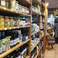 Products at Le Marche de Vie in Geneva