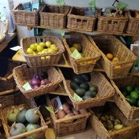 Organic fruit at Le Marche de Vie in Geneva