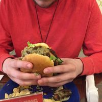 Falafel burger (vegan)  at ROOST in York