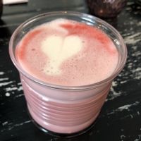 beetroot latte  at Vegane Glorie in The Hague