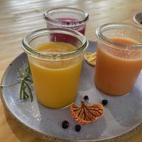 Trio de sucos  at Botanico - Colheita Criativa in Florianopolis