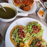 Vegan lasagna set lunch, and vegan tostadas set lunch.  $4.50 per set and a lot of food! at Comer Sanar Vivir in Cuenca