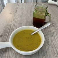 Calabaza soup, wow! at Comer Sanar Vivir in Cuenca