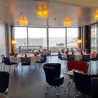 Restaurant interior (not sure if burger is available here) at Hotel Sedartis in Thalwil