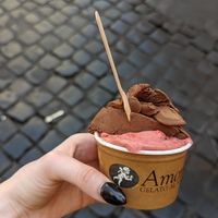 Chocolate and Strawberry Cup at Amorino in Rome
