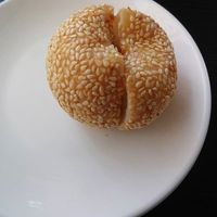 Deep Fried Sesame Red Bean/Peanuts Ball at Living Seed 翠园素食馆 in Kota Kinabalu