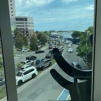 View from inside restaurant   at Living Seed 翠园素食馆 in Kota Kinabalu