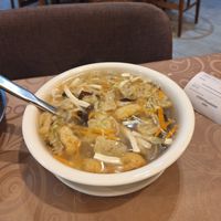 Shark fin and fish maw soup at Living Seed 翠园素食馆 in Kota Kinabalu