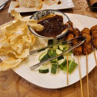 'Chicken' satay at Living Seed 翠园素食馆 in Kota Kinabalu
