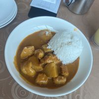 Vegan chicken curry  at Living Seed 翠园素食馆 in Kota Kinabalu