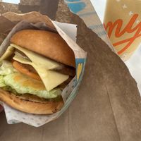 Amy’s double burger  at SFO - Amy's Drive Thru - T1 in South San Francisco