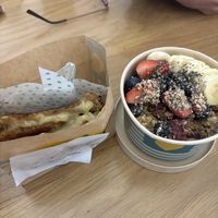 Breakfast of champions  at SFO - Amy's Drive Thru - T1 in South San Francisco