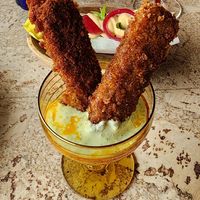 Crumbed Mushroom & Chickpea stick at Forest in Auckland