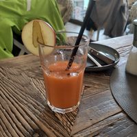 Apple-carrot-ginger juice at Fräulein Liese in Aschaffenburg
