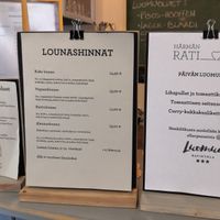 Menu at Härmän Rati in Jaervenpaeae